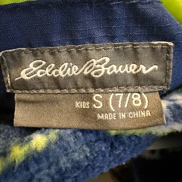 Eddie Bauer Winter Jacket with Inner Fleece Boys Size 7/8 - Picture 4 of 7